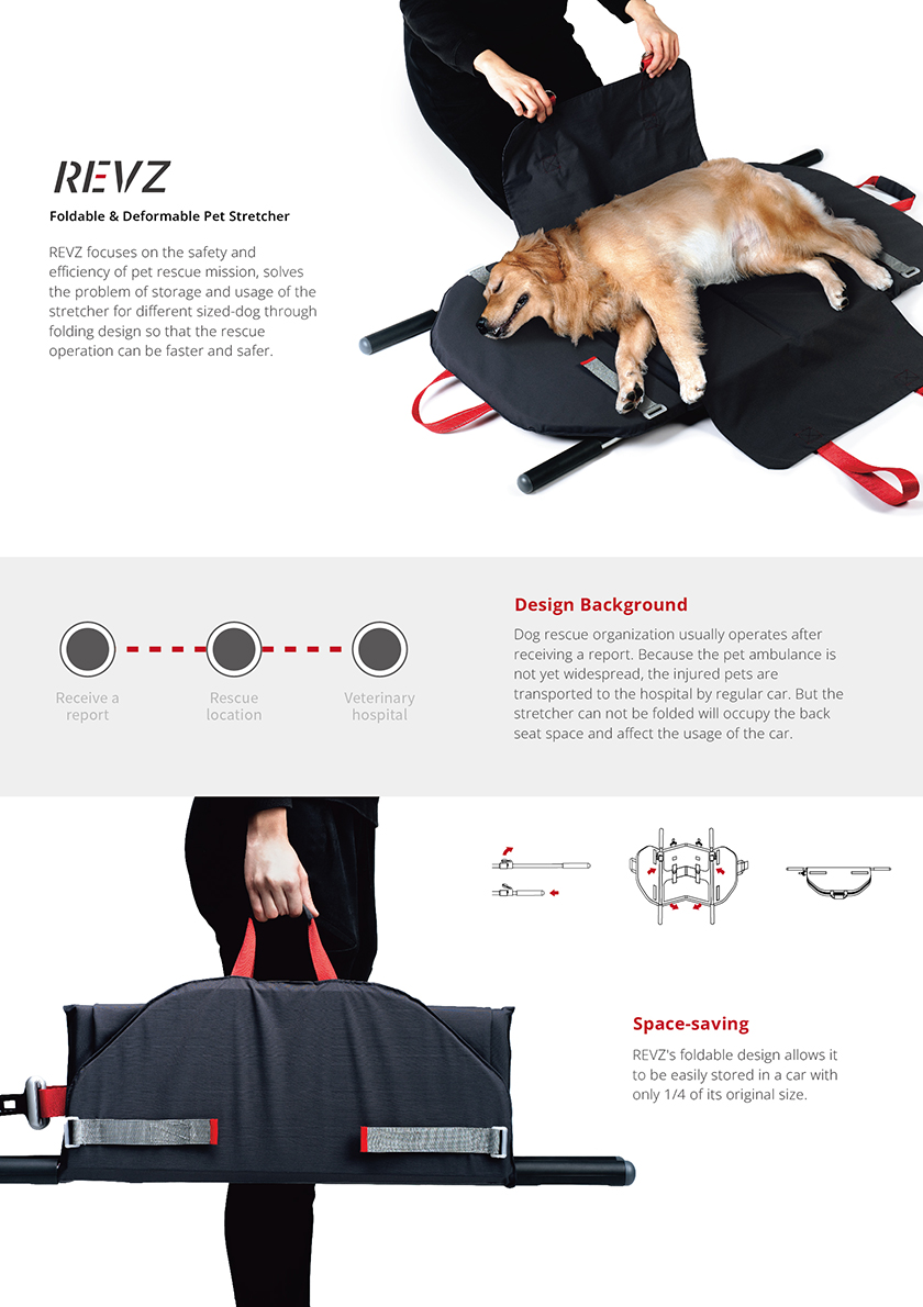 在寵物救護車尚未普及的現況下，患傷寵物都是由普通轎車自行載送至醫院。搜救組織通常會在接獲通報後才展開行動，但無法收納的擔架將占用後座空間而影響車子平常的其他用途。