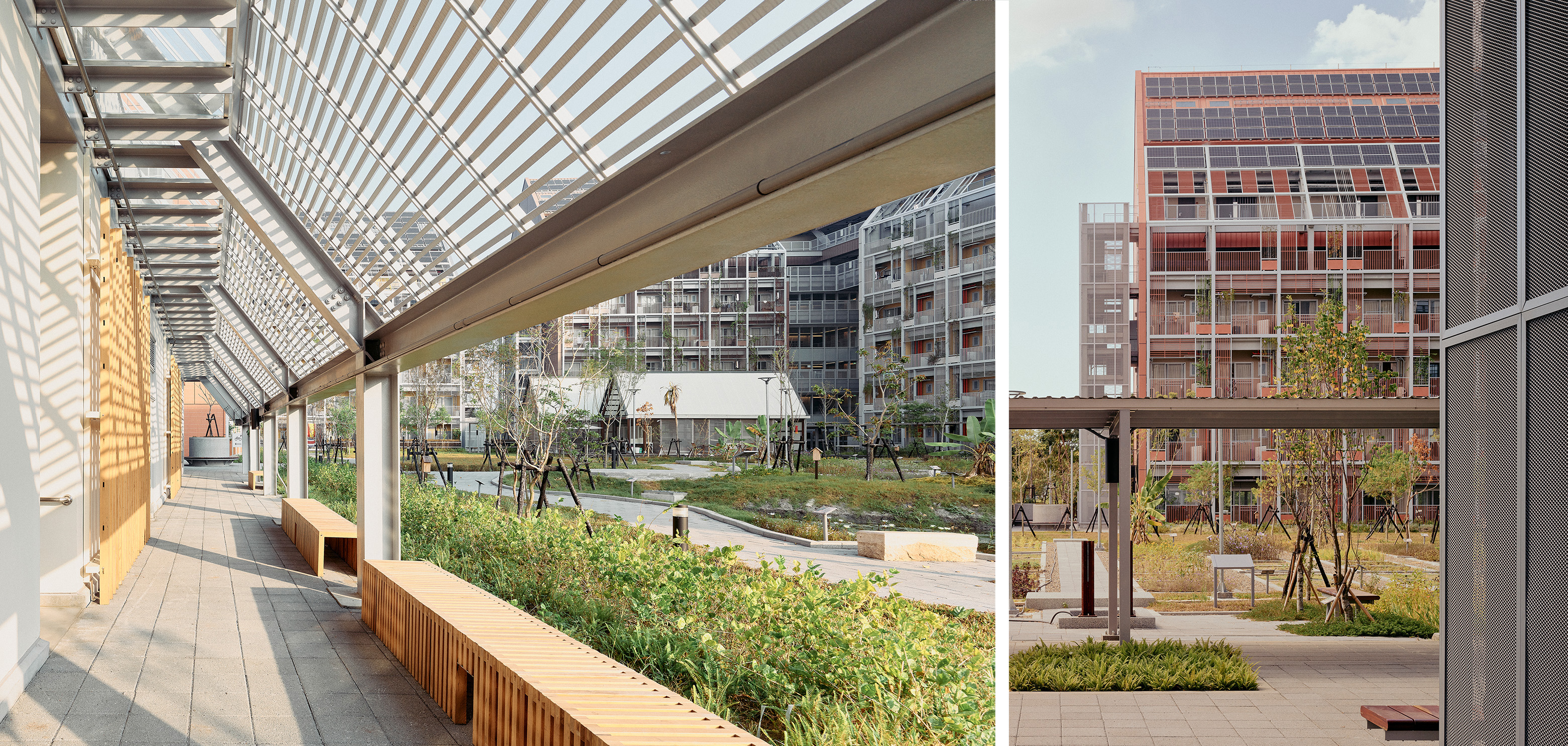 以「共享CO-LIVING」串聯社區住戶生活各個面向，建築不只建造，更須思考永續營運。期待透過硬體設施循環思維，帶動居住者互利共生的生活模式，社區終將自行運作、生生不息。