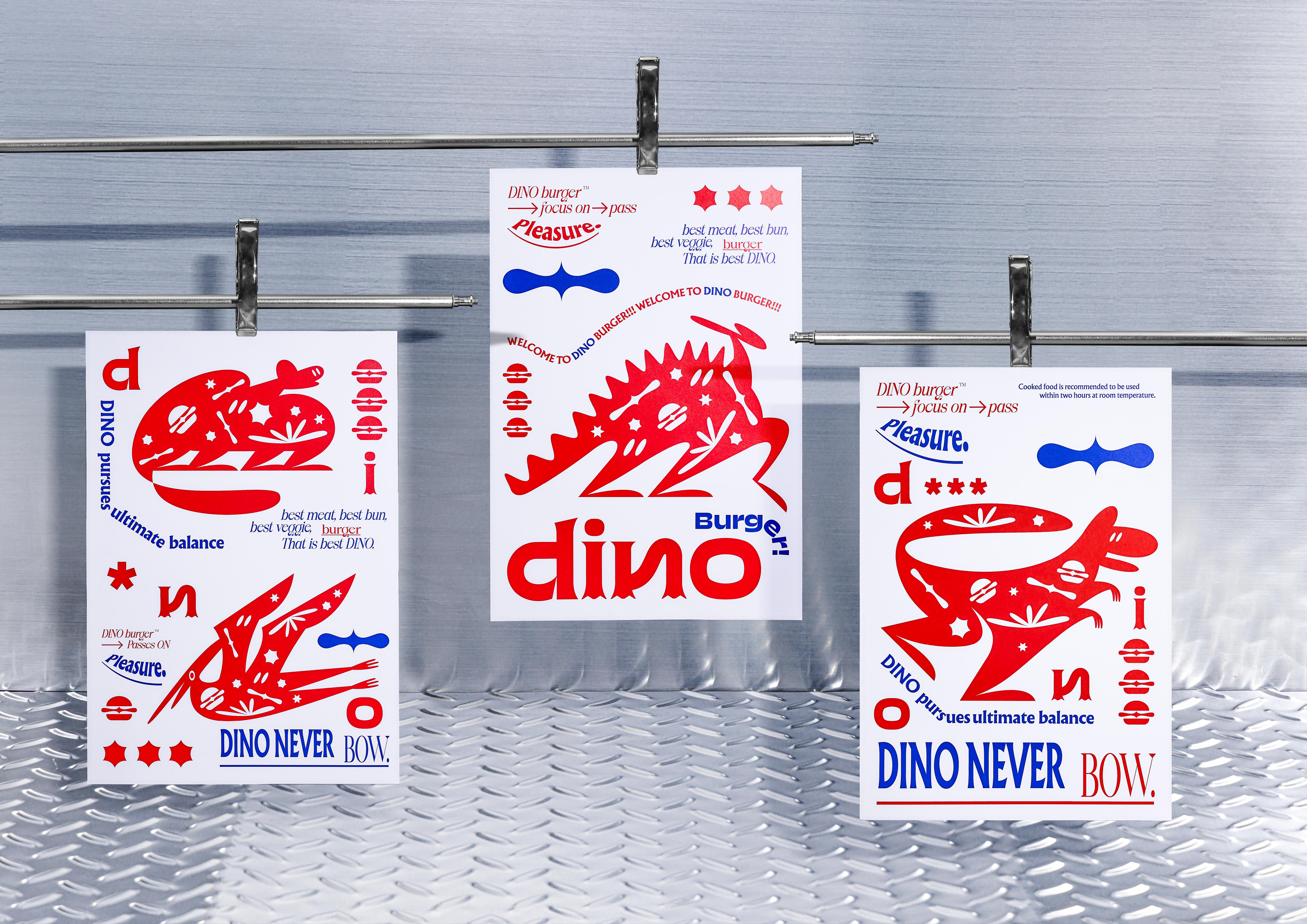 Dino Burger 希望傳遞的是一種「不將就」、「不甘於平凡」、「不服輸」的生活態度。誰說漢堡就一定是街頭速食垃圾食品呢？漢堡也可以像精品咖啡一樣，從食材挑選、處理方式、烹飪、麵包烘焙、組裝、包裝，每一個環節都有一個對品質的要求。